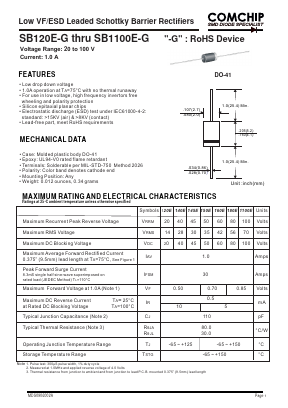 SB160E-G Datasheet PDF ComChip