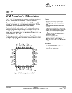 RF133 Datasheet PDF Conexant Systems