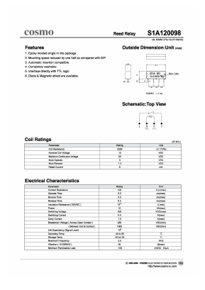 S1A120098 Datasheet PDF COSMO Electronics