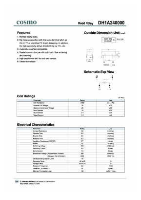 DH1A240000 Datasheet PDF COSMO Electronics