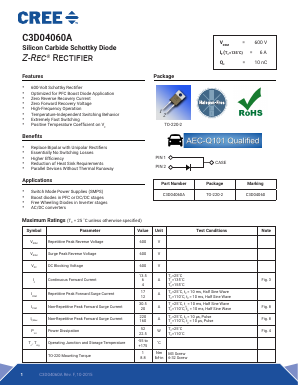 C3D04060A Datasheet PDF Cree, Inc