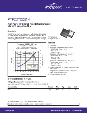 PTFC270051MV2R1K Datasheet PDF Cree, Inc