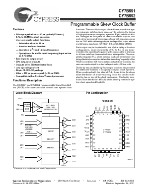 CY7B991-5 Datasheet PDF Cypress Semiconductor