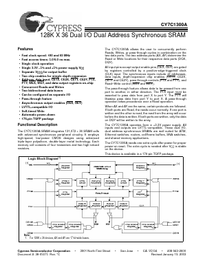 CY7C1300A Datasheet PDF Cypress Semiconductor