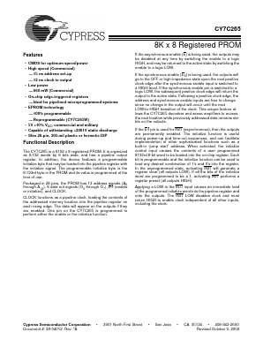 CY7C265-50DMB Datasheet PDF Cypress Semiconductor