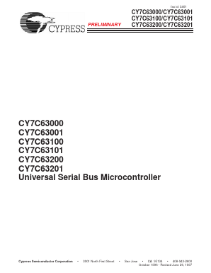 CY7C63200 Datasheet PDF Cypress Semiconductor