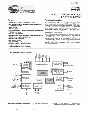 CY7C960-ASC Datasheet PDF Cypress Semiconductor