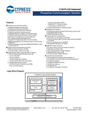 CY8CPLC20-OCD Datasheet PDF Cypress Semiconductor