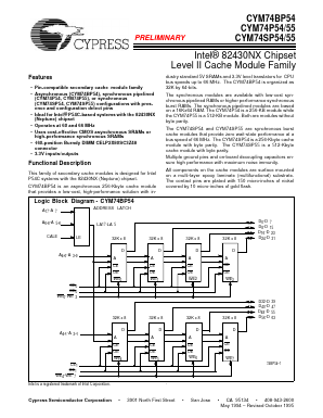 CYM74SP54PM-60 Datasheet PDF Cypress Semiconductor