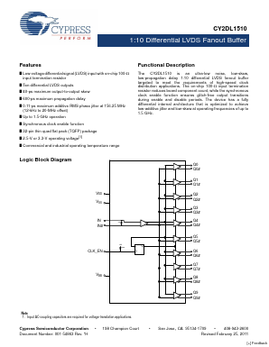 CY2DL1510AZC Datasheet PDF Cypress Semiconductor