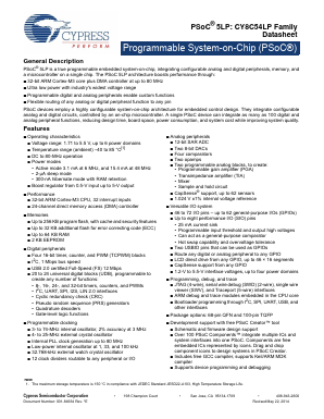 CY8C5488AXI-LP120 Datasheet PDF Cypress Semiconductor