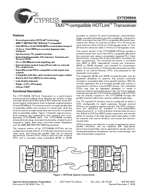 CY7C9689A Datasheet PDF Cypress Semiconductor