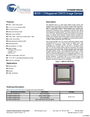 CYII5SM1300AB-QWC Datasheet PDF Cypress Semiconductor