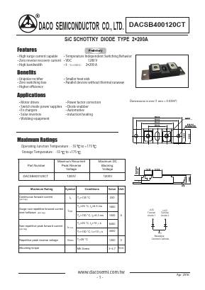 DACSB400120CT Datasheet PDF DACO SEMICONDUCTOR CO.,LTD.
