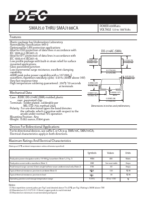 SMAJ43A Datasheet PDF Daesan Electronics Corp.