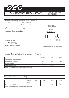 ZMM55C-20 Datasheet PDF Daesan Electronics Corp.