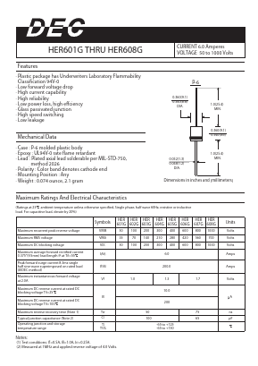HER605G Datasheet PDF Daesan Electronics Corp.