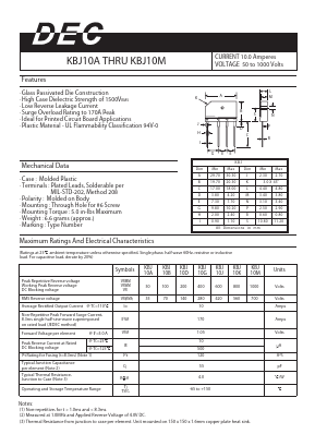 KBJ10A Datasheet PDF Daesan Electronics Corp.