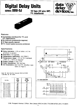 DDU-5J-10100 Datasheet PDF Data Delay Devices