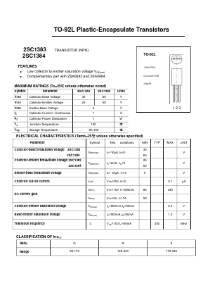 2SC1383 Datasheet PDF Daya Electric Group Co., Ltd.