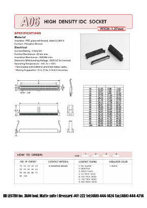 A06-50-B-S-1 Datasheet PDF DB Lectro Inc