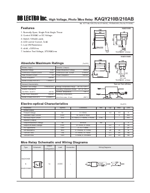 KAQY210AB Datasheet PDF DB Lectro Inc