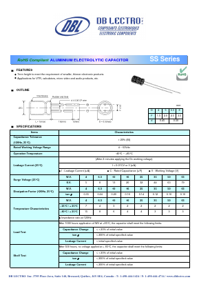 SS1A220KT Datasheet PDF DB Lectro Inc