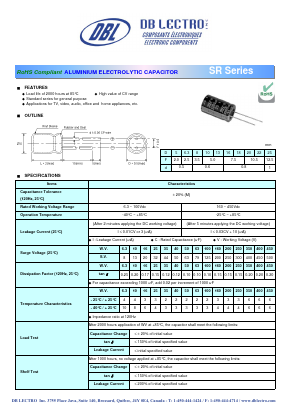 SR2D220KR Datasheet PDF DB Lectro Inc