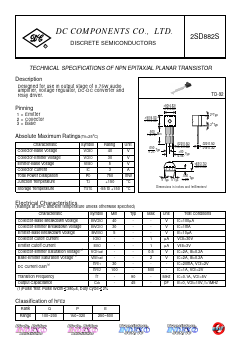 2SD882S Datasheet PDF DC COMPONENTS