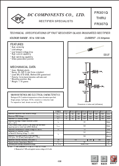 FR303G Datasheet PDF DC COMPONENTS