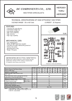 HER3004 Datasheet PDF DC COMPONENTS
