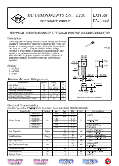 DA78L06 Datasheet PDF DC COMPONENTS