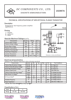 D667A Datasheet PDF DC COMPONENTS