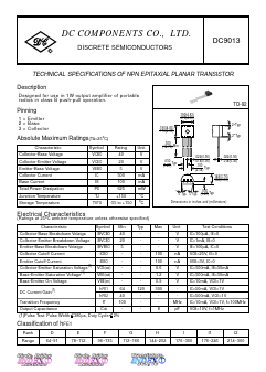 DC9013 Datasheet PDF DC COMPONENTS