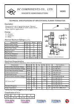 M28S Datasheet PDF DC COMPONENTS