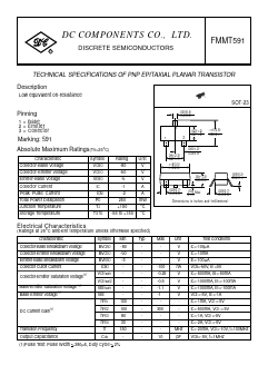 FMMT591 Datasheet PDF DC COMPONENTS