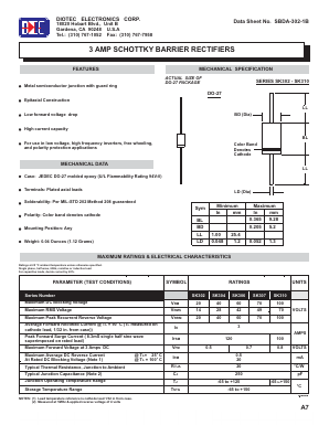 SK302 Datasheet PDF DIOTEC Electronics Corporation
