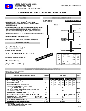 RGP302 Datasheet PDF DIOTEC Electronics Corporation