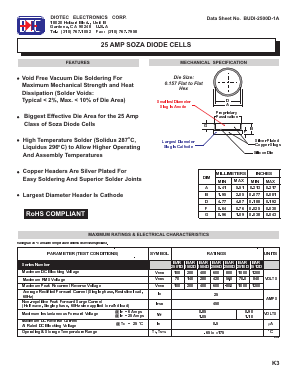 BUDI-2500D-1A Datasheet PDF DIOTEC Electronics Corporation