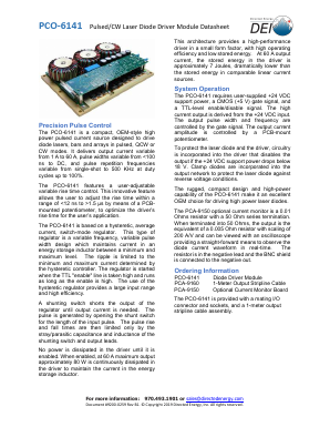 PCA-9160 Datasheet PDF Directed Energy, Inc.