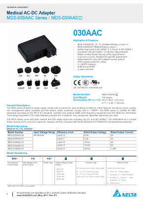 MDS-030AAC12 Datasheet PDF Delta Electronics, Inc.