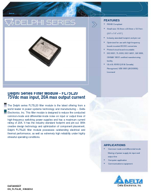 FL75L05B Datasheet PDF Delta Electronics, Inc.
