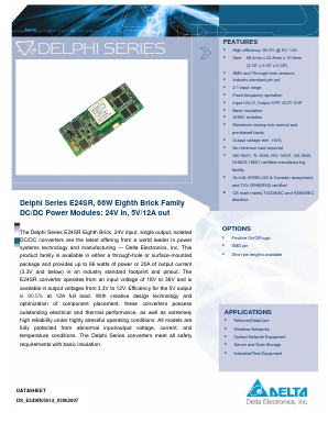 E24SR05012NKFA Datasheet PDF Delta Electronics, Inc.