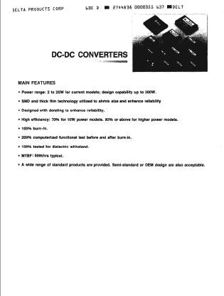 DPS48T15 Datasheet PDF Delta Electronics, Inc.
