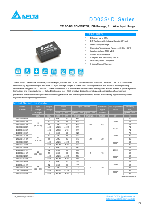 DJ06S2403A Datasheet PDF Delta Electronics, Inc.