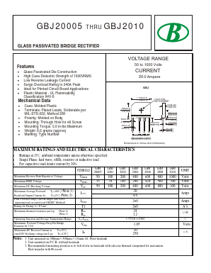 GBJ2004 Datasheet PDF Nanjing International Group Co