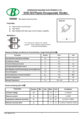 1SS400 Datasheet PDF Nanjing International Group Co