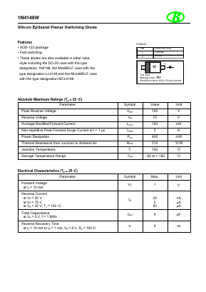 1N4148W Datasheet PDF Nanjing International Group Co