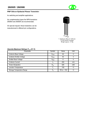 2N3905 Datasheet PDF Nanjing International Group Co