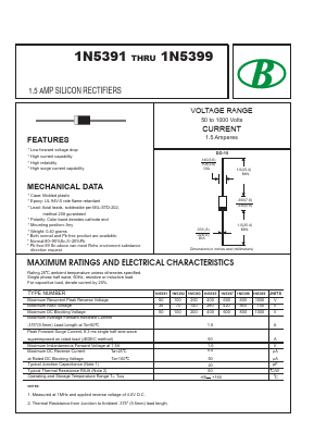 1N5392 Datasheet PDF Nanjing International Group Co